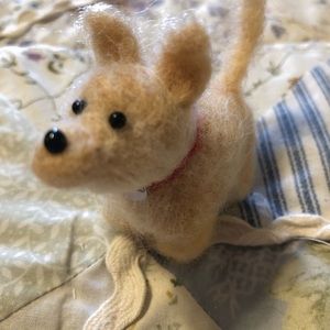 Personalized needle felted dog